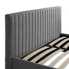 Buy Berlin Silver Velvet Ottoman Storage King Bed, Colour: Silver, Bed Size: King (5ft), 6 from Furnituretta