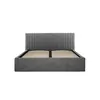 Buy Berlin Silver Velvet Ottoman Storage King Bed, Colour: Silver, Bed Size: King (5ft), 2 from Furnituretta