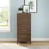 Buy Calla Narrow 5‑Drawer Chest in Walnut Finish, 4 from Furnituretta