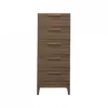Buy Calla Narrow 5‑Drawer Chest in Walnut Finish from Furnituretta
