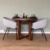 Buy Iris Walnut Dining Table with Cross Base Design, Colour: Walnut, 3 from Furnituretta