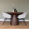 Buy Lotus Round Dining Table in Walnut, Colour: Walnut, 5 from Furnituretta