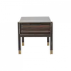 Buy Bali Ebony Bedside Table with Brass‑Capped Feet from Furnituretta
