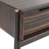 Buy Bali Ebony Bedside Table with Brass‑Capped Feet, 4 from Furnituretta