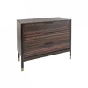 Buy Bali Ebony 3‑Drawer Chest with Brass‑Capped Feet, 3 from Furnituretta