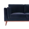 Buy Mickey 2‑Seater Velvet Midnight Blue Sofa with Walnut Legs, Colour: Midnight Blue, 5 from Furnituretta