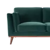 Buy Mickey 2‑Seater Velvet Emerald Green Sofa with Walnut Legs, Colour: Emerald Green, 5 from Furnituretta