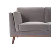 Buy Mickey 2‑Seater Velvet Stone Grey Sofa with Walnut Legs, Colour: Stone Grey, 5 from Furnituretta