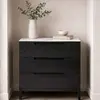 Buy Orchid Marble 3‑Drawer Chest with Black Oak Frame, 2 from Furnituretta