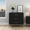 Buy Tulip 3‑Drawer Chest in Black Oak, 2 from Furnituretta