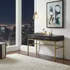 Buy Tulip Dressing Table in Black Oak with Brass Details, 9 from Furnituretta