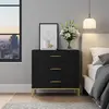 Buy Tulip 3‑Drawer Chest in Black Oak, 9 from Furnituretta