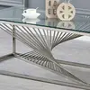 Buy Vista Coffee Table: Clear Glass with Silver Legs, Colour: Silver, 3 from Furnituretta