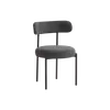Buy Flora Dining Chair in Charcoal Boucle Fabric (sold in 2), Colour: Charcoal Boucle, 4 from Furnituretta