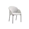 Buy Petal Dining Chair in Ivory and Taupe Boucle Fabric (sold in 2), Colour: Ivory / Taupe, 4 from Furnituretta