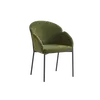 Buy Petal Dining Chair in Olive Soft Weave Upholstery (sold in 2), Colour: Olive Soft Weave, 4 from Furnituretta