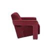 Buy Apex Angular Armchair in Burgundy Velvet Upholstery, Colour: Burgundy, 5 from Furnituretta