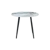 Buy Horizon Round Dining Table with Marble‑Effect Top & Metal Legs, Colour: Pandora, 3 from Furnituretta