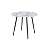 Buy Horizon Round Dining Table with Marble‑Effect Top & Metal Legs, Colour: Violetta from Furnituretta