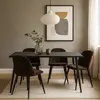 Buy Horizon Medium Dining Table in Black Woodgrain Finish, Colour: Black, 3 from Furnituretta
