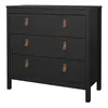 Buy Barcelona Chest: Matte Black Beauty with 3 Drawers, 4 from Furnituretta