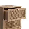 Buy Bordeaux Bedside Cabinet with Oak Frame and Rattan Fronts, 4 from Furnituretta