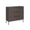 Buy Luna 3 Drawer Chest in Espresso Woodgrain Finish, Colour: Espresso, 4 from Furnituretta
