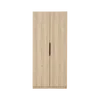 Buy Luna 2 Door Wardrobe in Oak Woodgrain Finish, Colour: Oak from Furnituretta