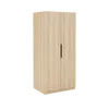 Buy Luna 2 Door Wardrobe in Oak Woodgrain Finish, Colour: Oak, 4 from Furnituretta