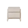 Buy Whisper Bedside in White‑Washed Oak with Two Drawers from Furnituretta