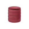 Buy Ripple Cylindrical Ribbed Stool in Burgundy Velvet, Colour: Burgundy, 4 from Furnituretta