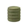 Buy Ripple Cylindrical Ribbed Stool in Olive Green Velvet, Colour: Olive Green, 4 from Furnituretta