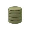 Buy Ripple Cylindrical Ribbed Stool in Olive Green Velvet, Colour: Olive Green from Furnituretta
