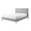 Buy Cove Bed King in Steel Grey with Upholstered Curved Headboard, Colour: Steel Grey, Bed Size: King (5ft), 3 from Furnituretta