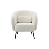 Buy Joey Armchair in Cologne Ivory with Curved Boucle Design from Furnituretta