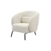 Buy Joey Armchair in Cologne Ivory with Curved Boucle Design, 2 from Furnituretta