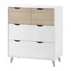 Buy Stockholm 4 Drawer Chest in White‑Oak with Matt White Frame from Furnituretta