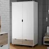 Buy Stockholm 2 Door Wardrobe in White‑Oak with Drawers, 2 from Furnituretta