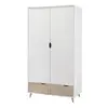 Buy Stockholm 2 Door Wardrobe in White‑Oak with Drawers from Furnituretta