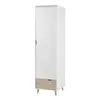Buy Stockholm 1 Door Wardrobe in White‑Oak with Drawer from Furnituretta