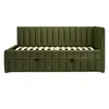 Buy Ida Moss Velvet Day Bed with Panelled Design, 3 from Furnituretta