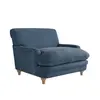 Buy Plumpton Chair in Denim Blue Chenille Weave with Oak Legs, 3 from Furnituretta