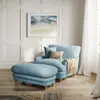 Buy Plumpton Footstool in Duck Egg Blue Chenille Weave, 2 from Furnituretta