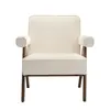 Buy Ember Armchair in Snow Textured Bouclé with Walnut Legs, Colour: Snow from Furnituretta