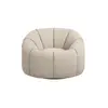 Buy Nao Swivel Chair in Chenille Bouclé with Contemporary Swivel Base, Colour: Ivory, Item Width: 101 from Furnituretta