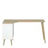 Buy Scandinavian-Inspired Oslo Desk in White and Oak, 3 from Furnituretta