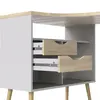 Buy Scandinavian-Inspired Oslo Desk in White and Oak, 9 from Furnituretta