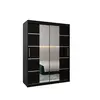 Buy Verona 04 Sliding Door Wardrobe 150cm, Colour: Black, Item Width: 150, 10 from Furnituretta