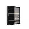 Buy Verona 02 Sliding Door Wardrobe 150cm, Colour: Black, Item Width: 150 from Furnituretta