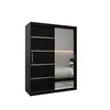 Buy Verona 02 Sliding Door Wardrobe 150cm, Colour: Black, Item Width: 150, 10 from Furnituretta